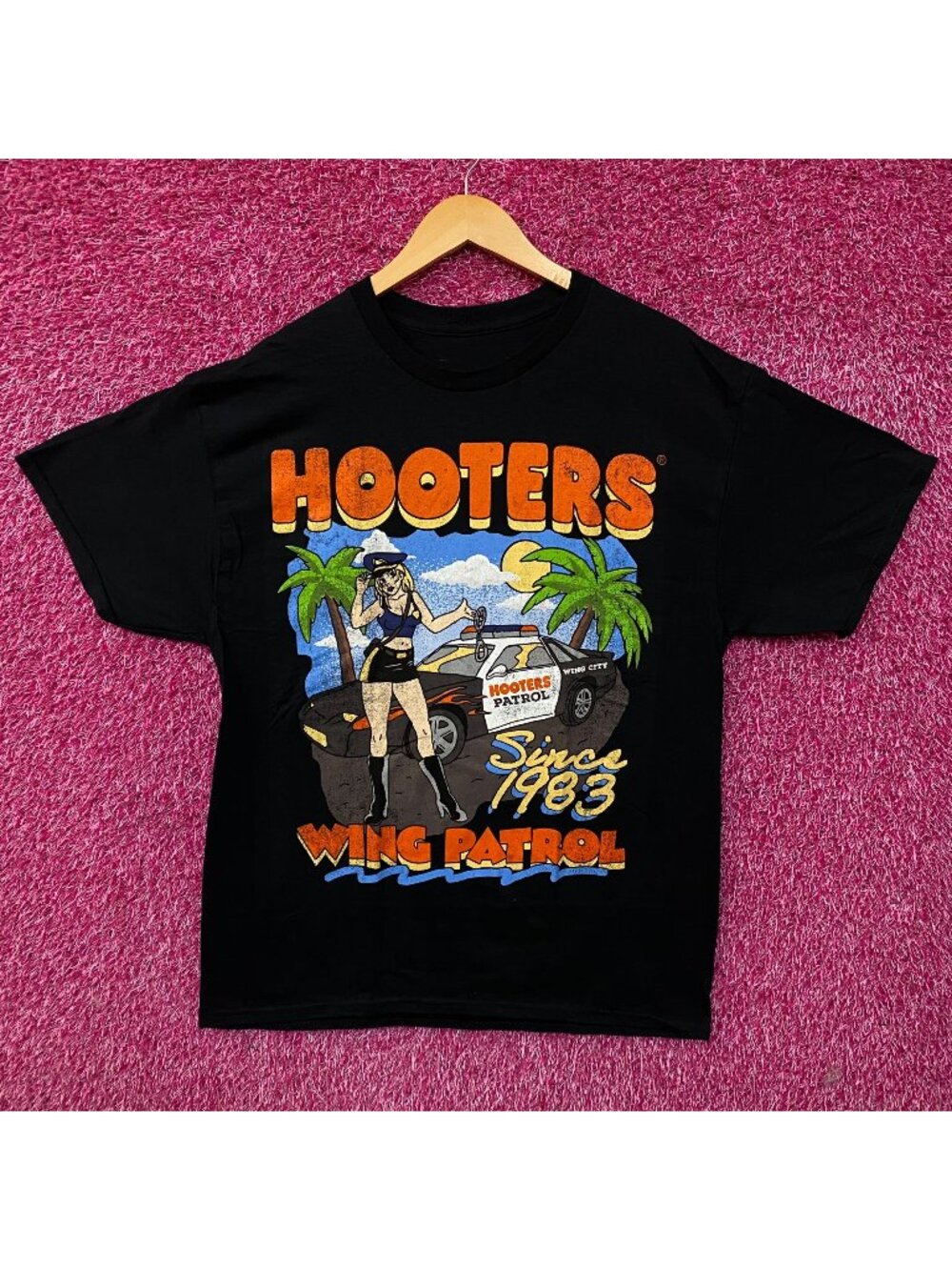 Hooters "Wing Patrol" Since 1983 T-Shirt Large